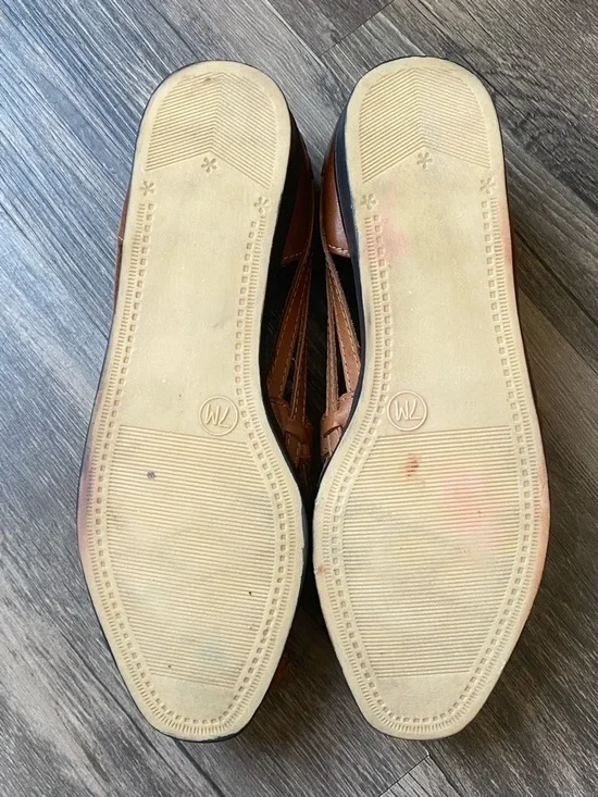 Cabin Creek Womens Brown Woven Leather Slip-On Loafers Size 7 - Picture 8 of 9